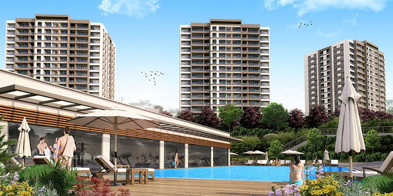 مجمعات سكنية مميزة وذات مساحة خضراء كبيرة للبيع في منطقة بيليكدوزو- اسطنبول 